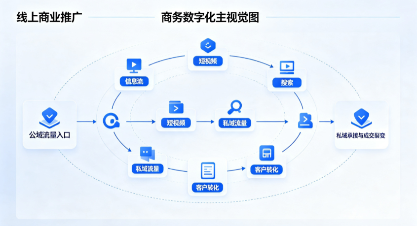 青冈县线上商业推广怎么做？全域流量闭环搭建与低成本转化实战指南